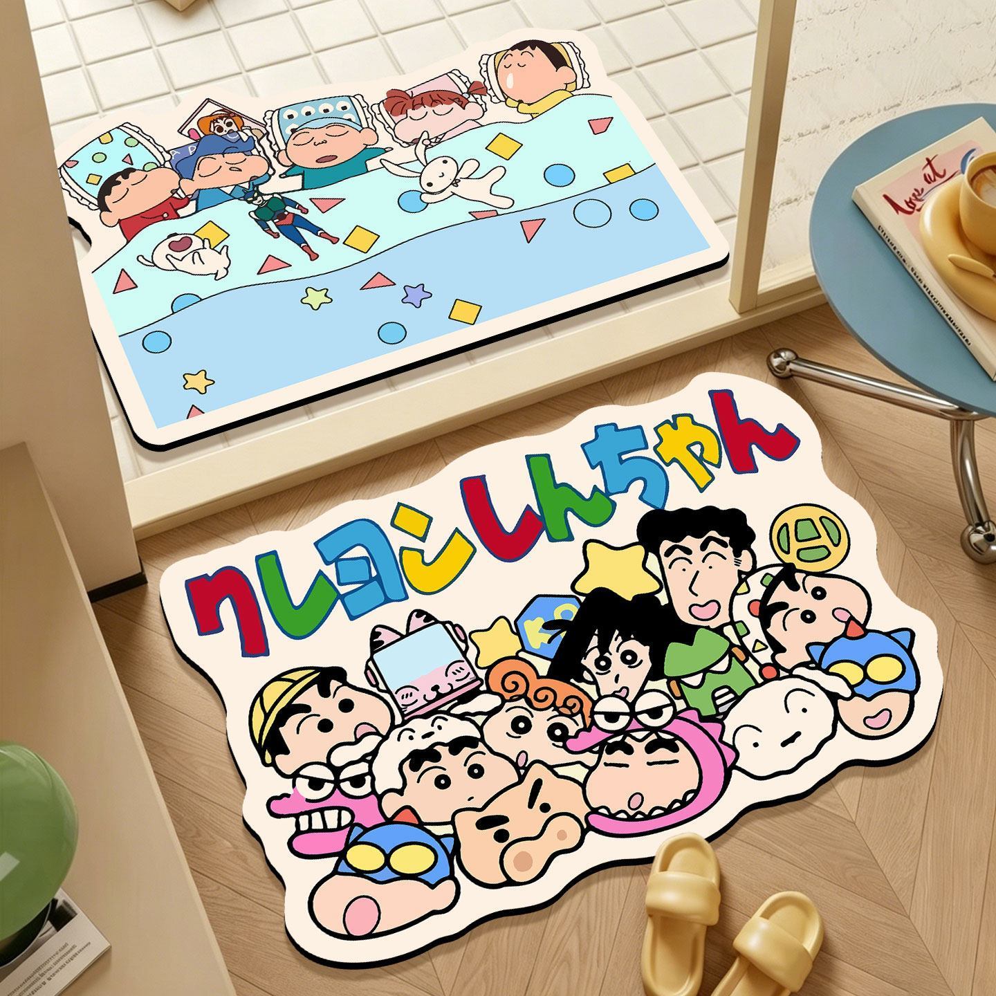 Quick Dry Diatomite Bath Mat - Tapis de bain irrégulier Crayon Shin-chan,
