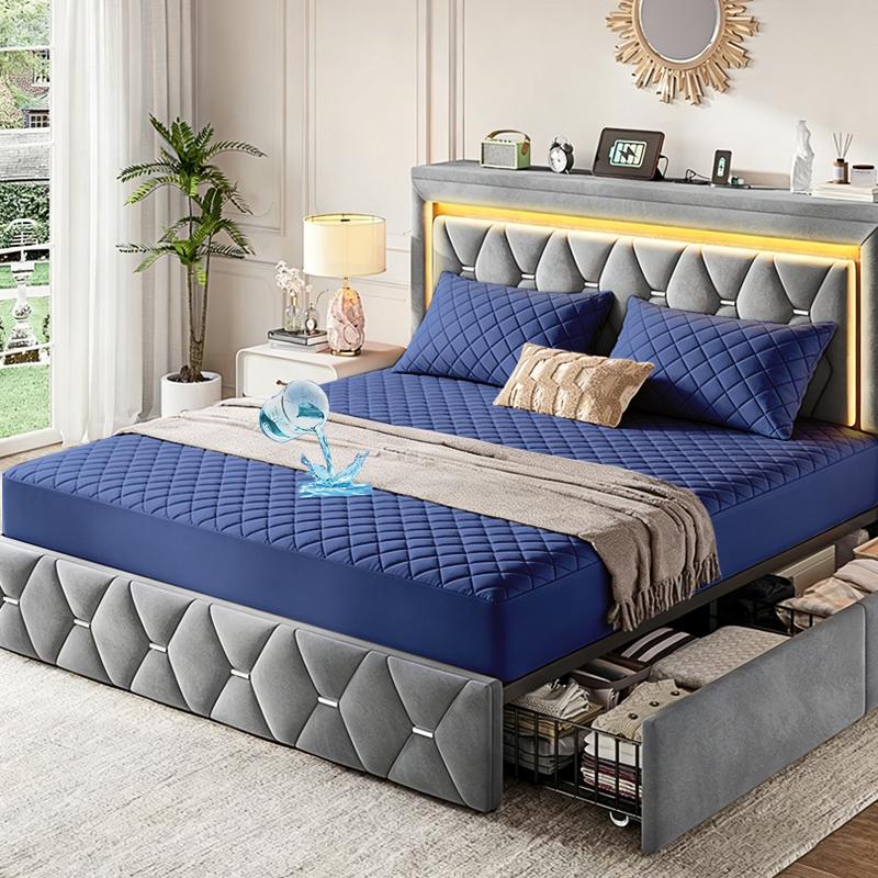 Waterproof Mattress Protector Breathable - Protège-matelas 100% imperméable, doux et respirant,
