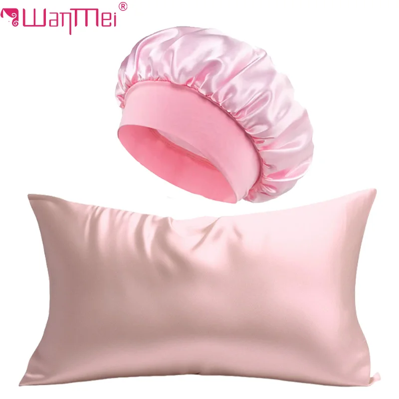 Satin Silk Pillowcase Hair Skin - Ensemble de taie d'oreiller en soie