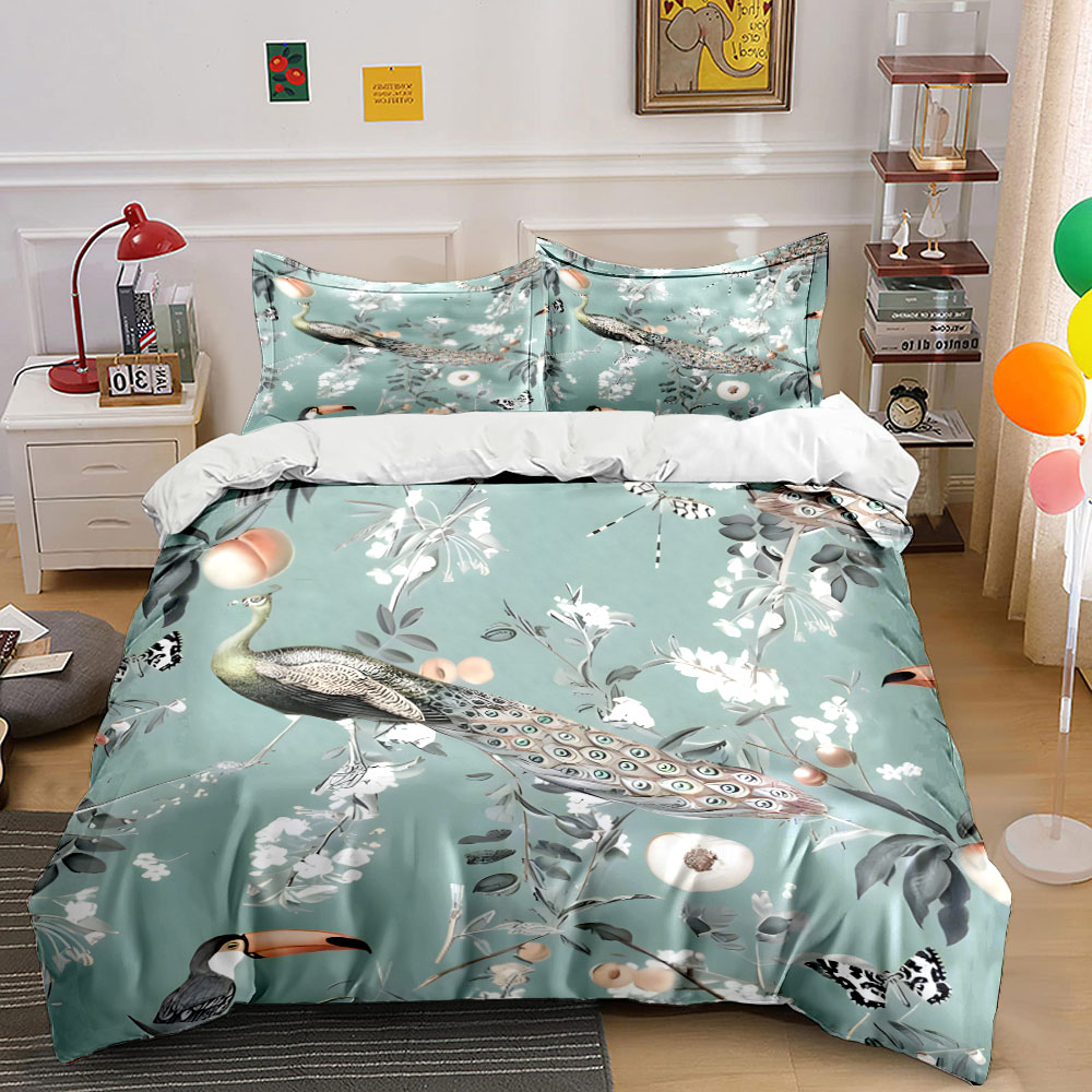 Aesthetic Floral Duvet Cover - Ensemble de literie à motifs floraux