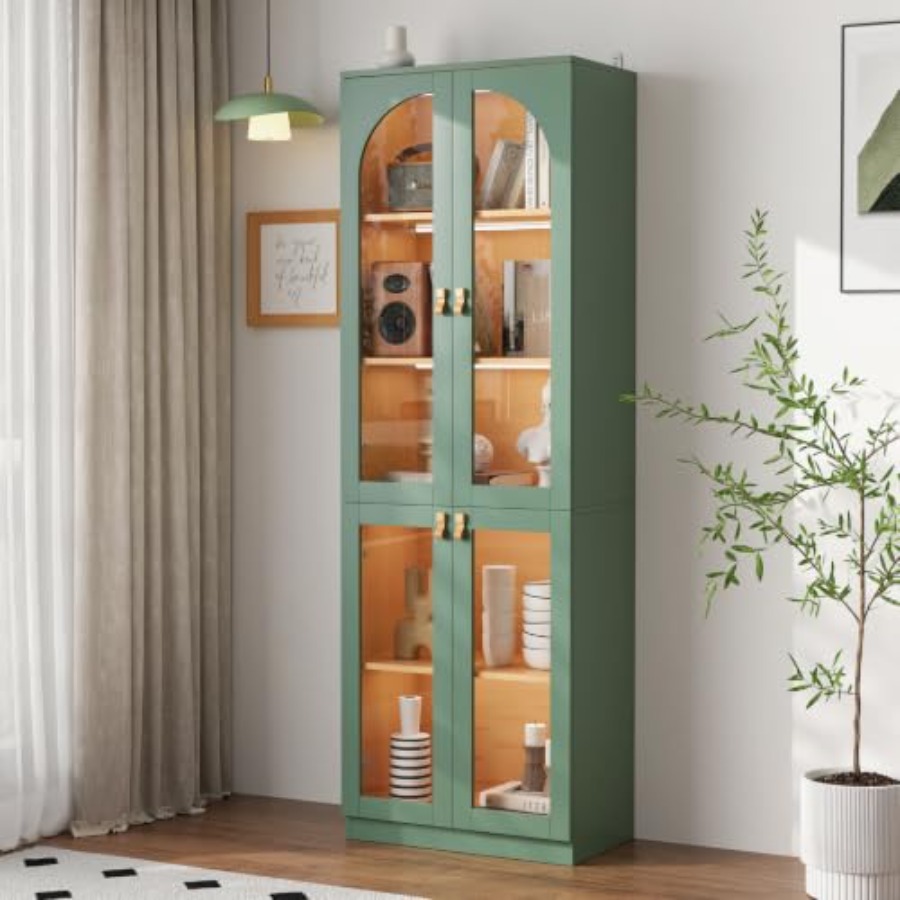 Storage & Organization - Vitrine de salon/bureau avec porte en