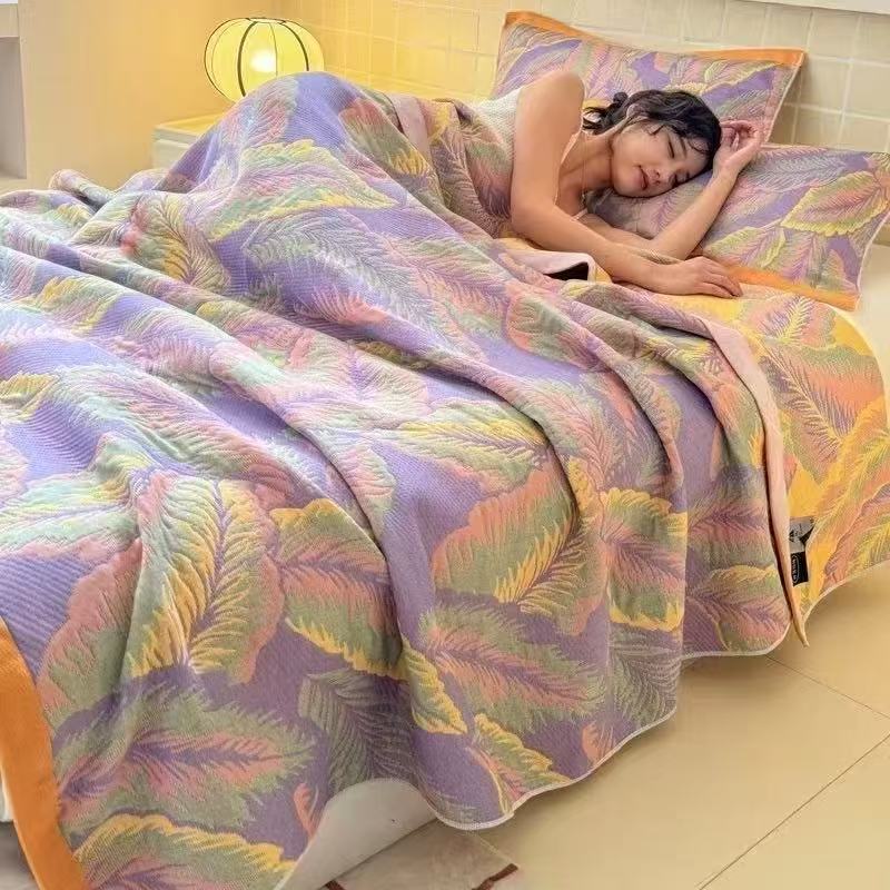Muslin Cotton Bedspread - Couverture en mousseline 6 couches taille