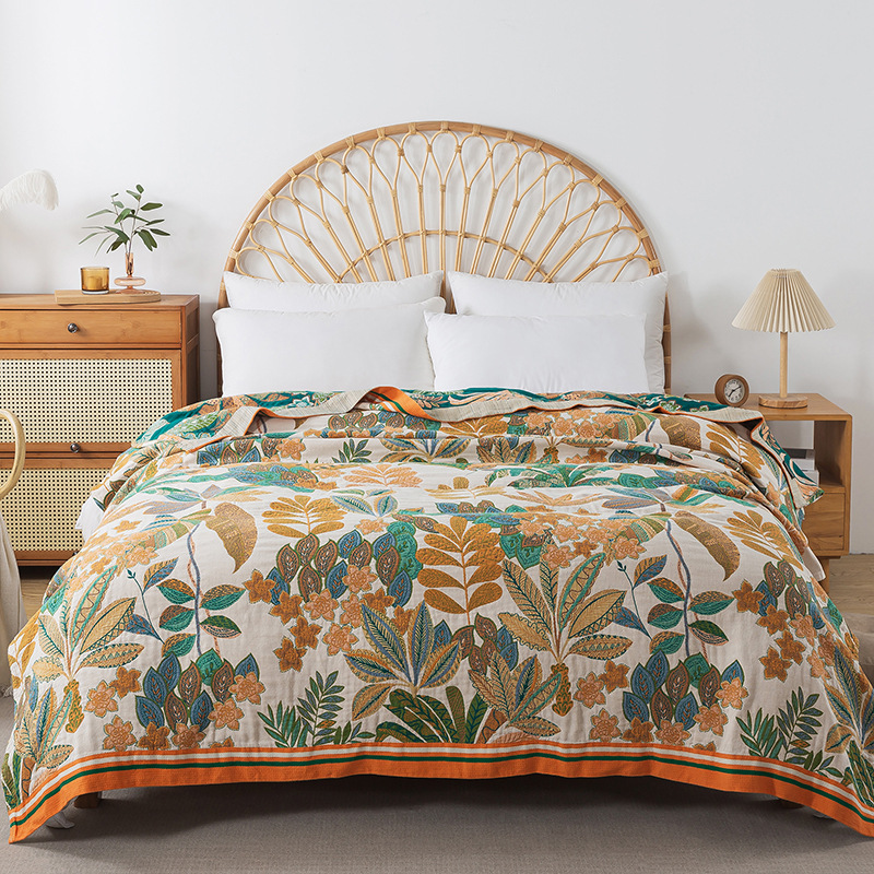 Muslin Cotton Bedspread - Couvre-lit en gaze de mousseline sur