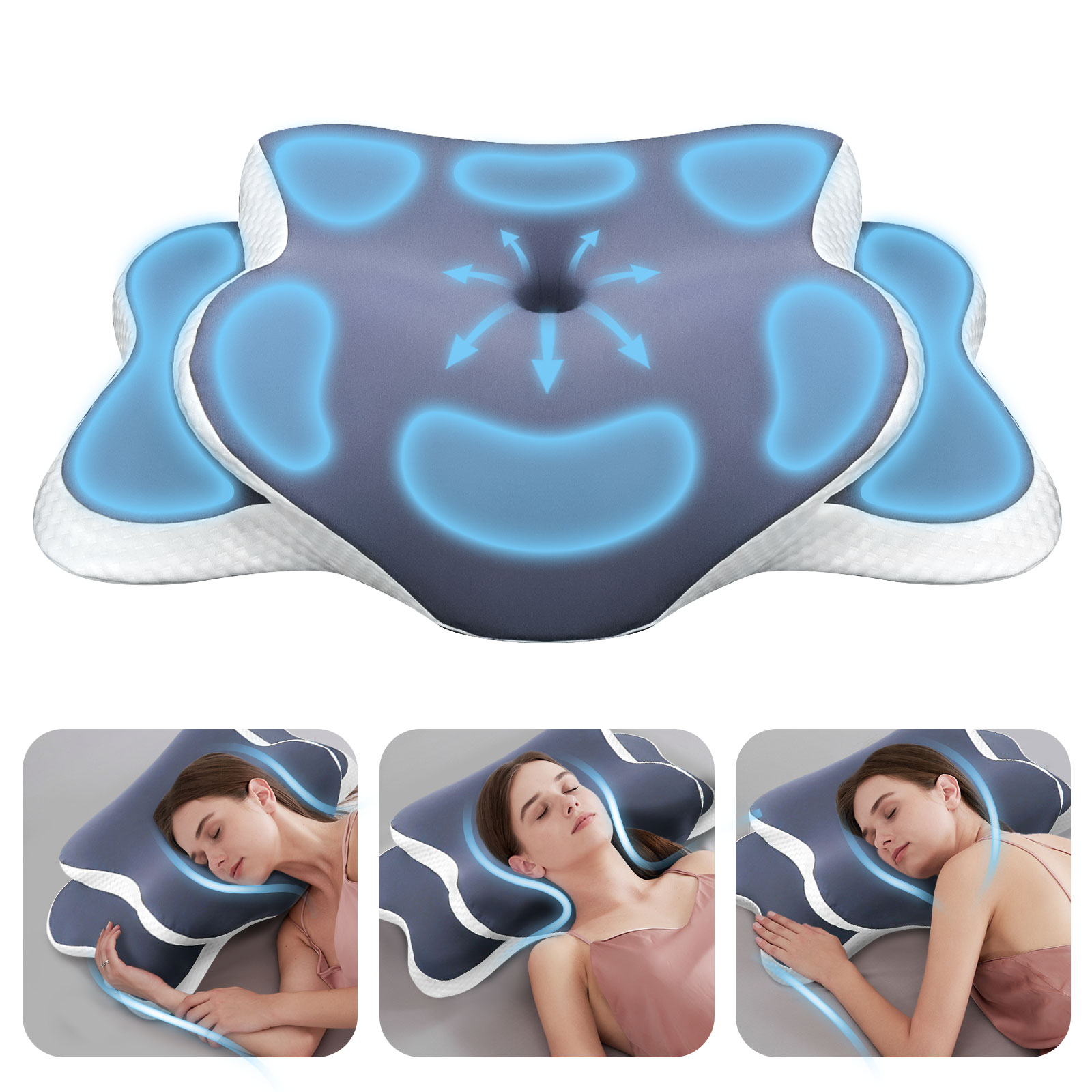 Memory Foam Orthopedic Pillow Neck Pain - Oreiller en mousse à mémoire de