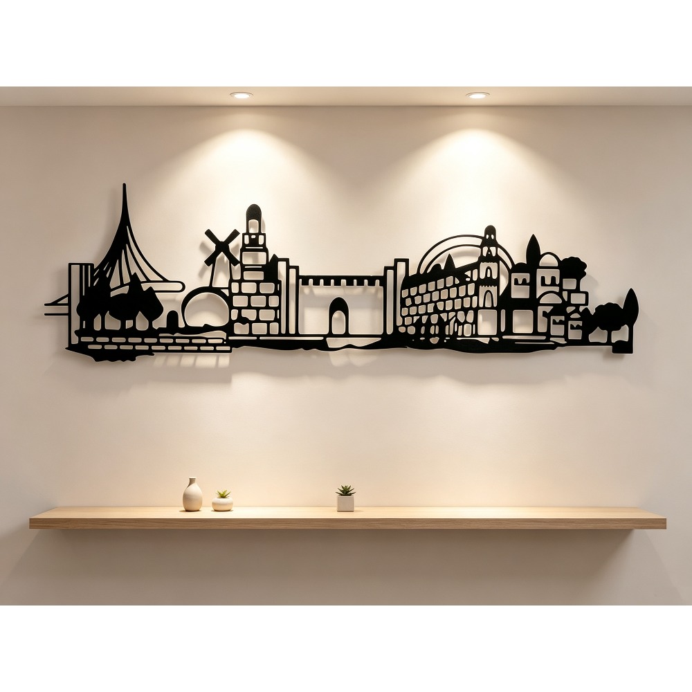 Home Decor - CIFBUY Décoration murale en métal, silhouette