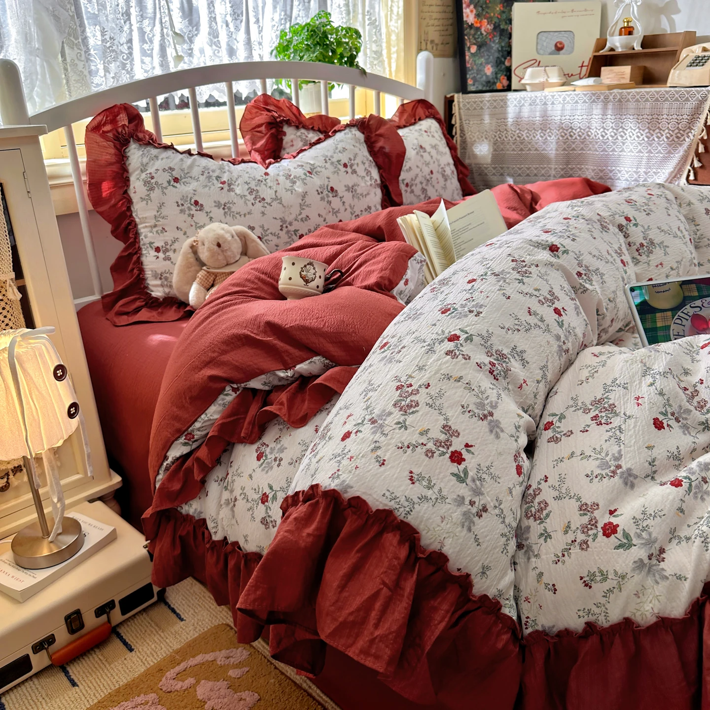 Aesthetic Floral Duvet Cover - Parure de lit esthétique vintage française,