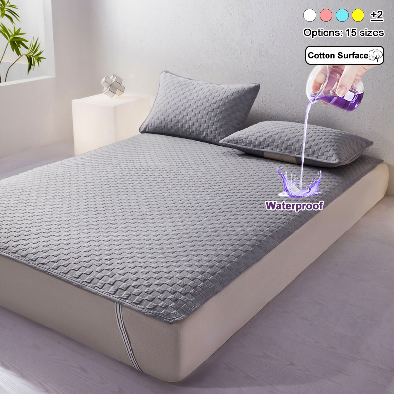 Waterproof Mattress Protector Breathable - Housse de matelas imperméable avec 4