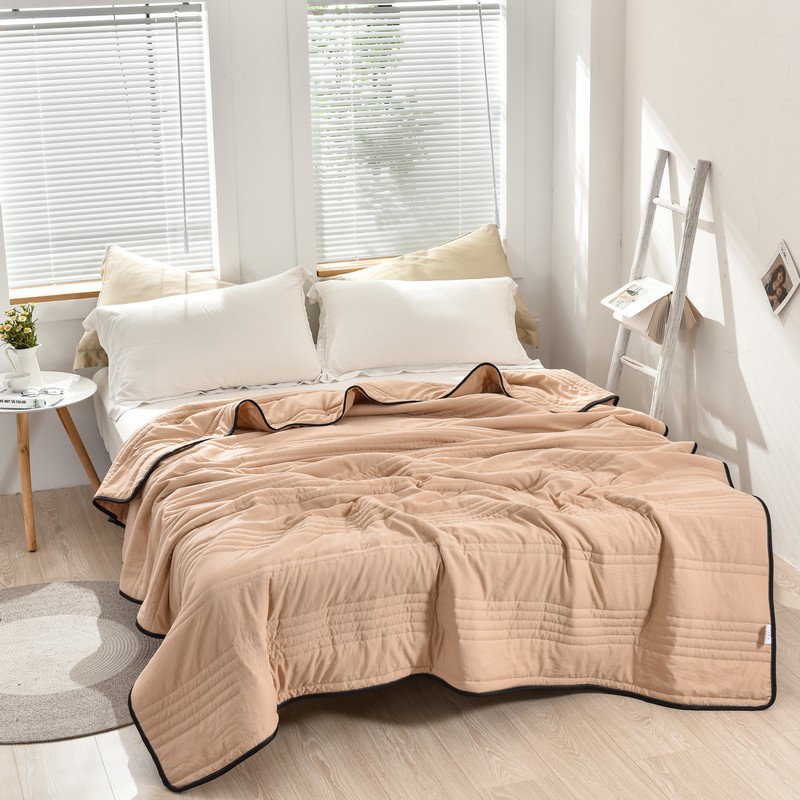 Cooling Blanket Hot Sleepers - Couverture d'été rafraîchissante, couleur unie, couette