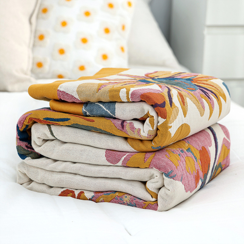 Muslin Cotton Bedspread - Couverture Simple en Coton et Gaze