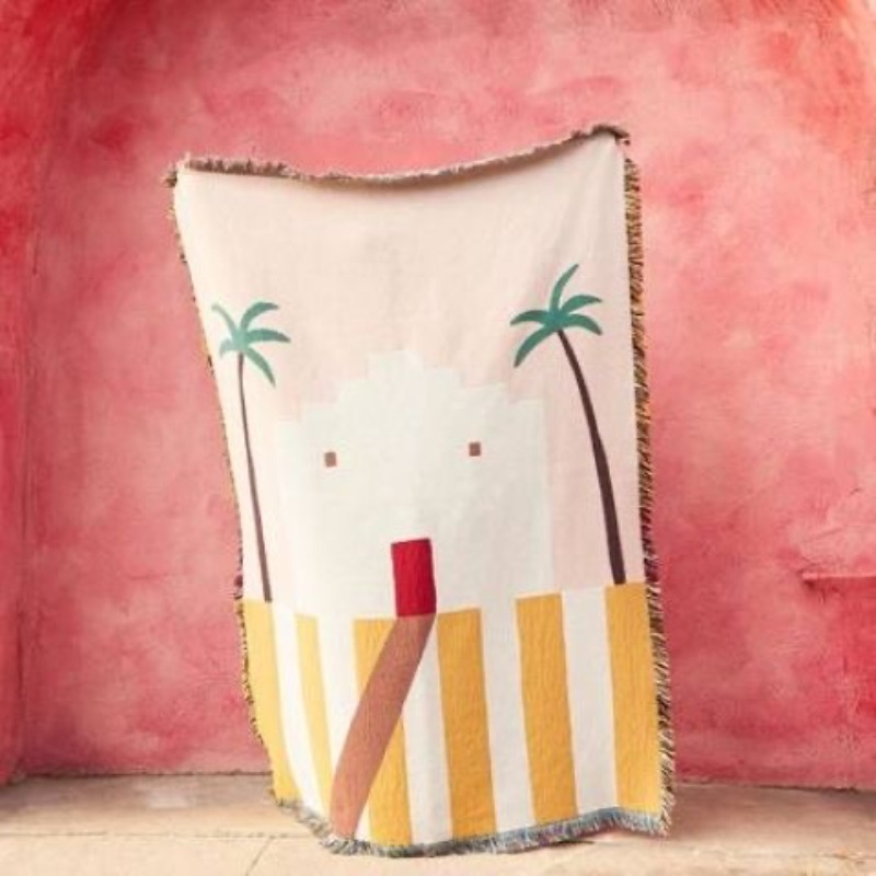 Boho Throw Blanket Fringe - Textile City Ins-Couverture à motif de