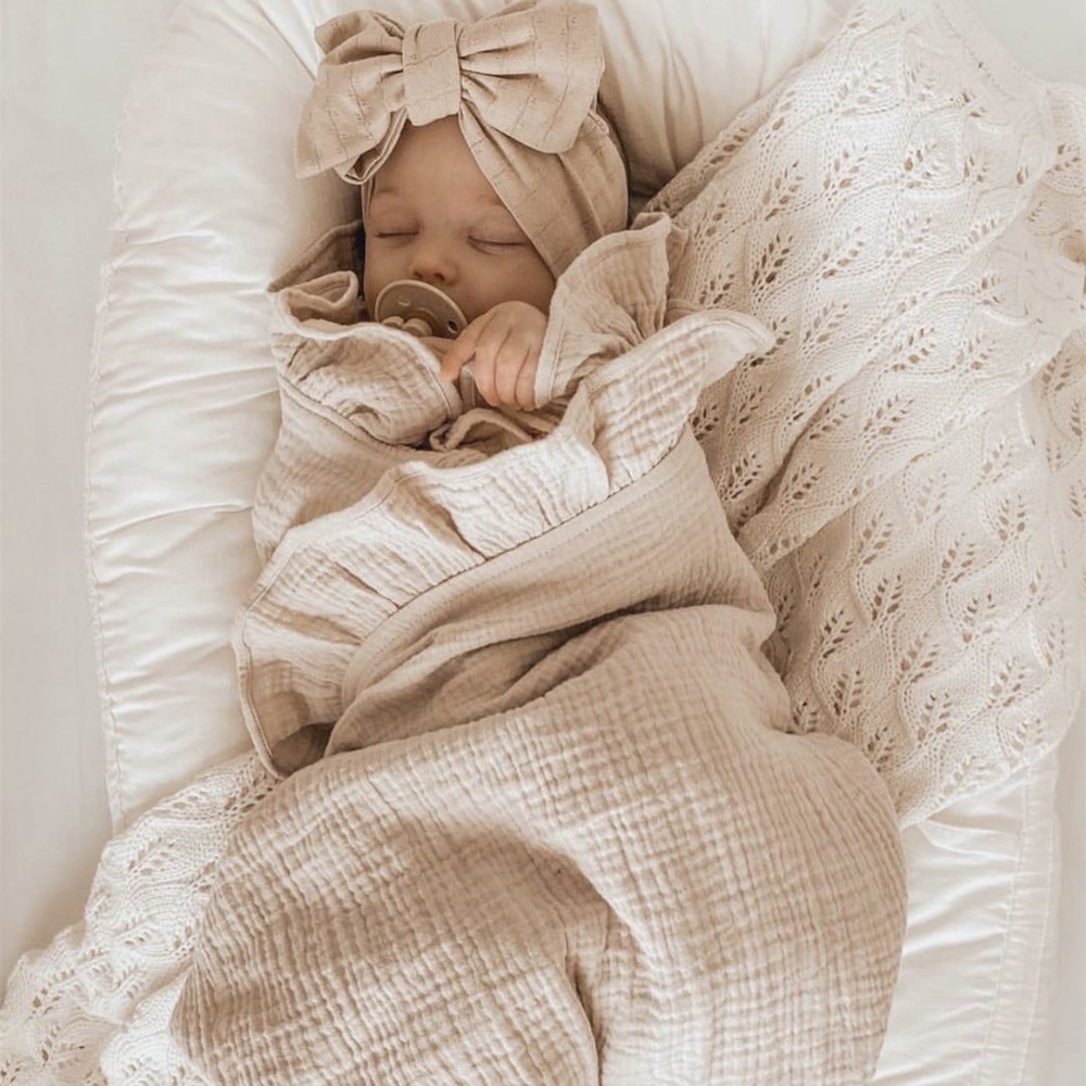 Muslin Cotton Bedspread - INS – couvertures d'emmaillotage en mousseline