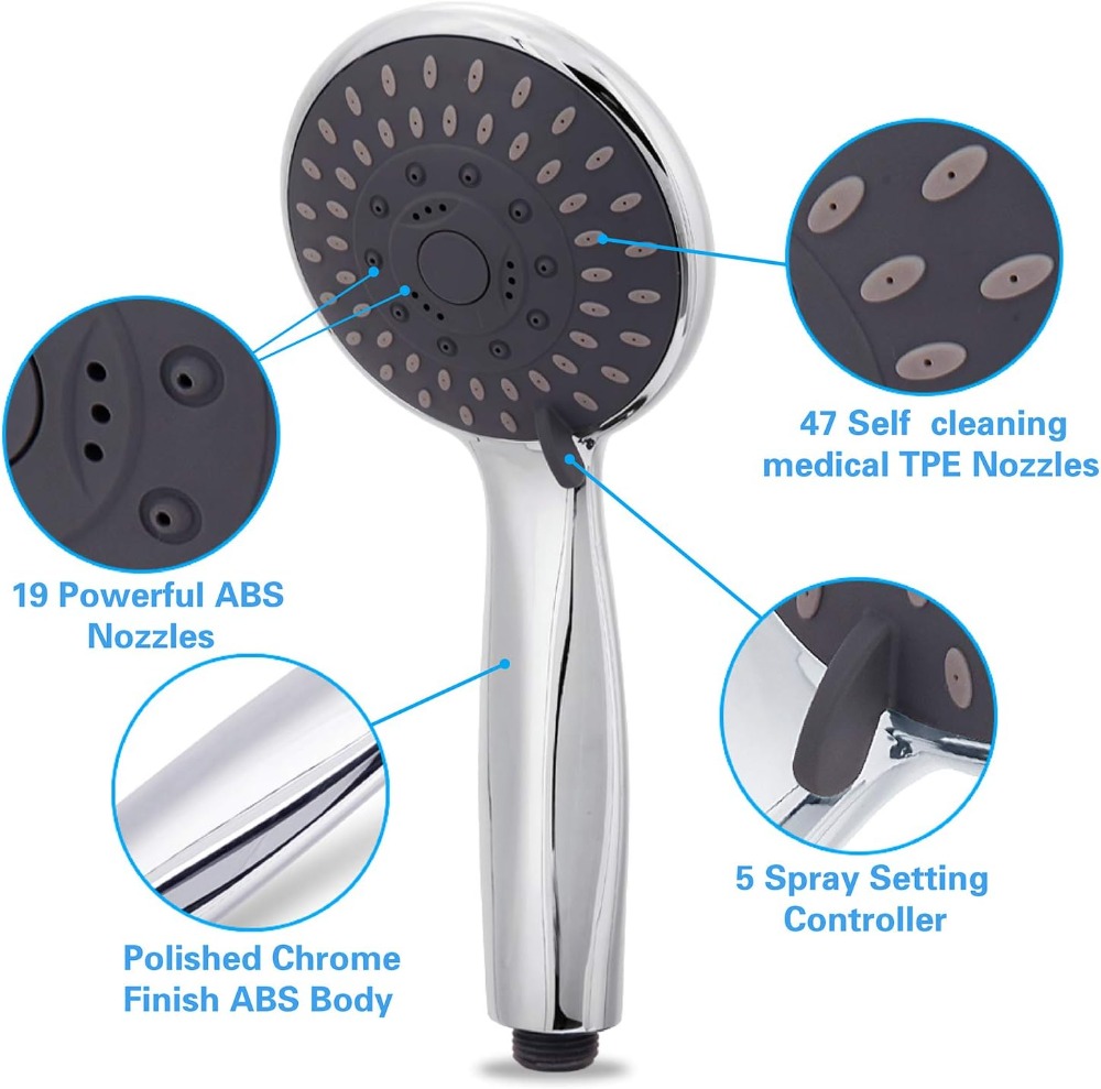 Pommeau de douche à main haute - High Pressure Shower Head Handheld avis et prix