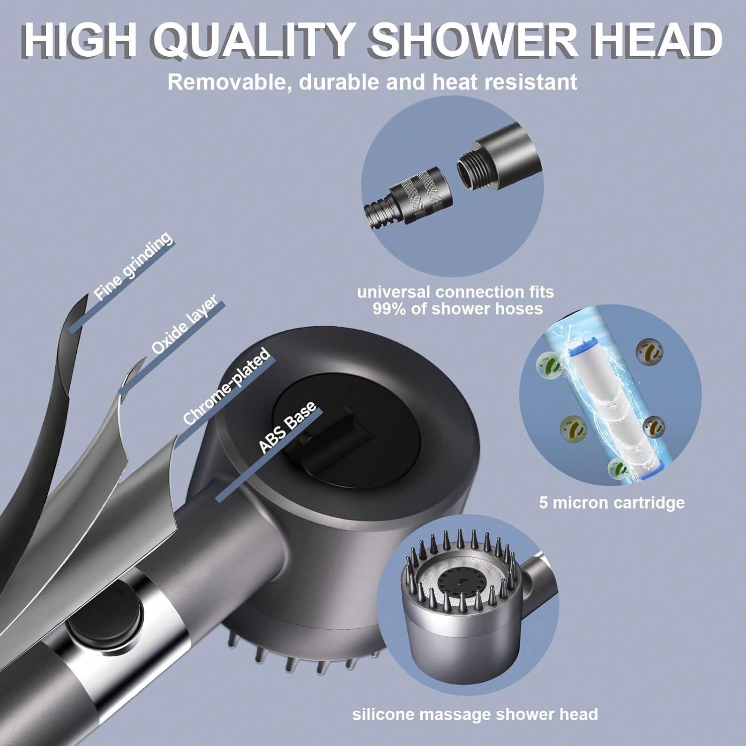 Pommeau de douche manuel haute - High Pressure Shower Head Handheld avis et prix