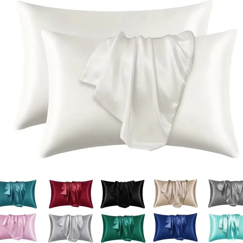 1/2 taie d'oreiller en satin d - Satin Silk Pillowcase Hair Skin avis et prix