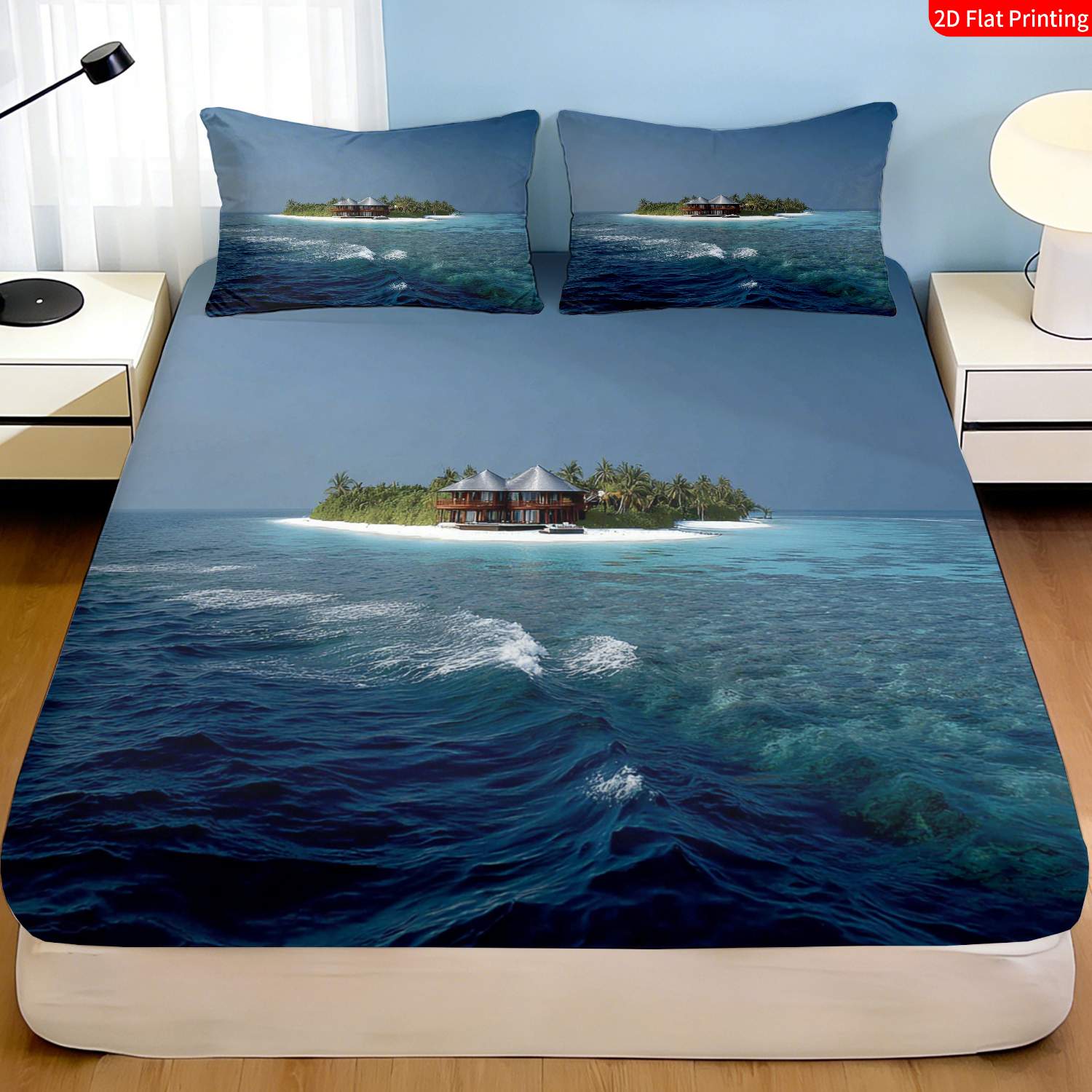 Parure de lit île tropicale, i - Fitted Bed Sheets Deep Pocket avis et prix