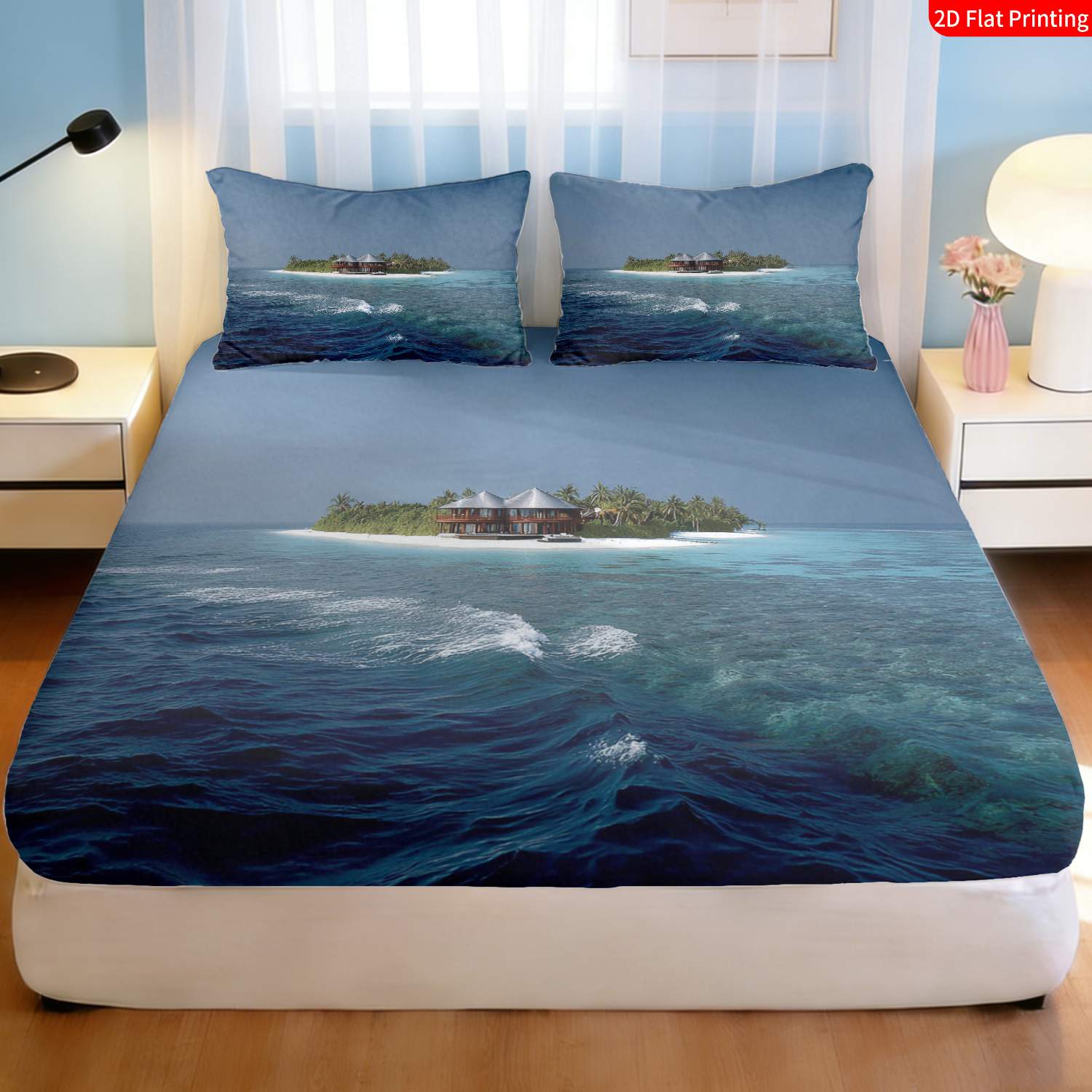 Parure de lit île tropicale, i - Fitted Bed Sheets Deep Pocket avis et prix