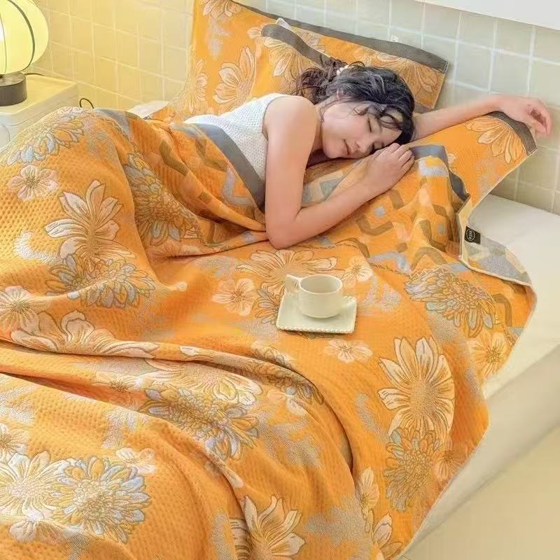 Couverture en mousseline 6 cou - Muslin Cotton Bedspread avis et prix