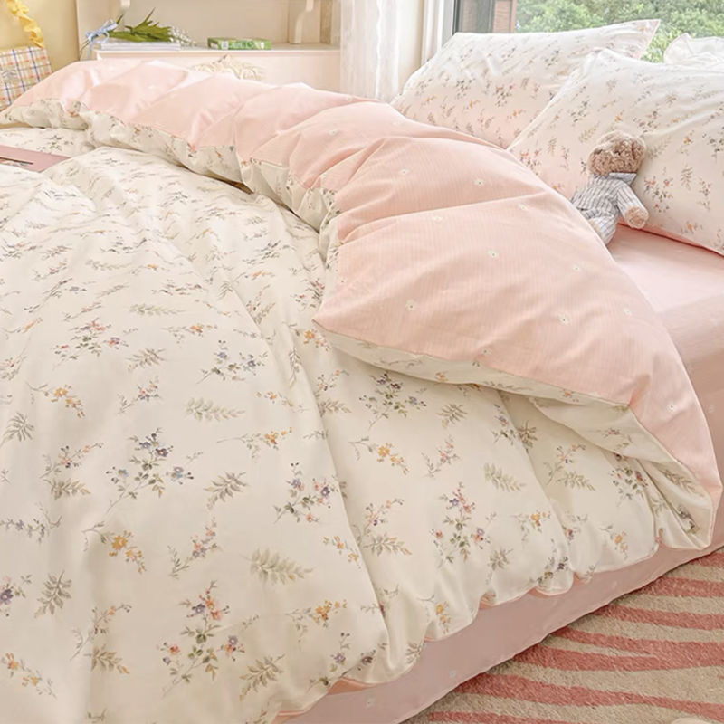 Parure de lit à fleurs roses p - Aesthetic Floral Duvet Cover avis et prix