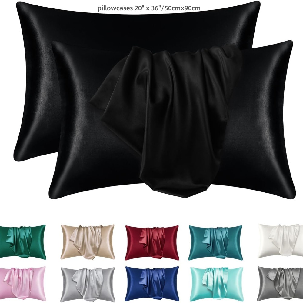Lot de 2 taies d'oreiller en s - Satin Silk Pillowcase Hair Skin avis et prix