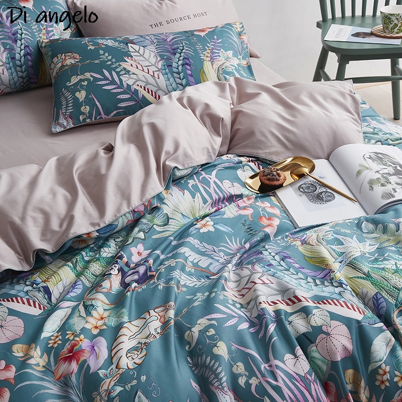 600TC 4 pièces ensembles de li - Aesthetic Floral Duvet Cover avis et prix