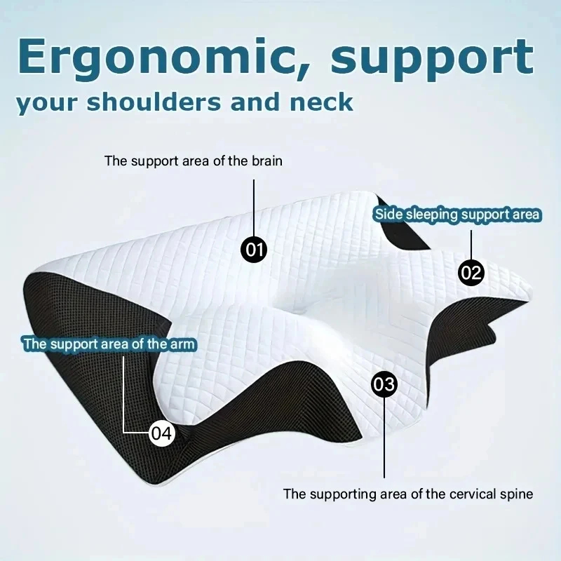 Oreiller cervical en mousse à  - Memory Foam Orthopedic Pillow Neck Pain avis et prix
