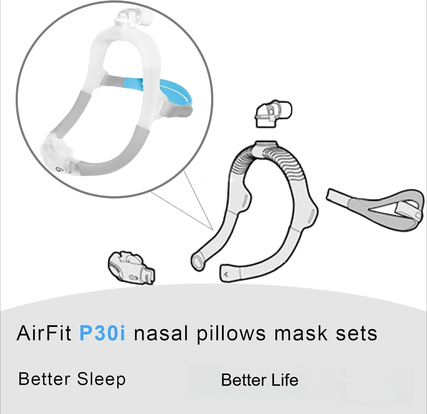 Masque nasal CPAP FitAirFit P3 - Anti Snore Contour Pillow avis et prix