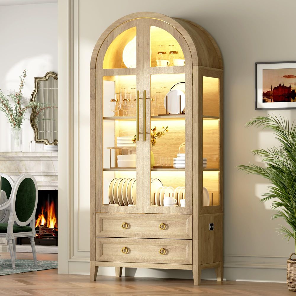 Vitrine arquée 71 avec portes  - Lighting avis et prix