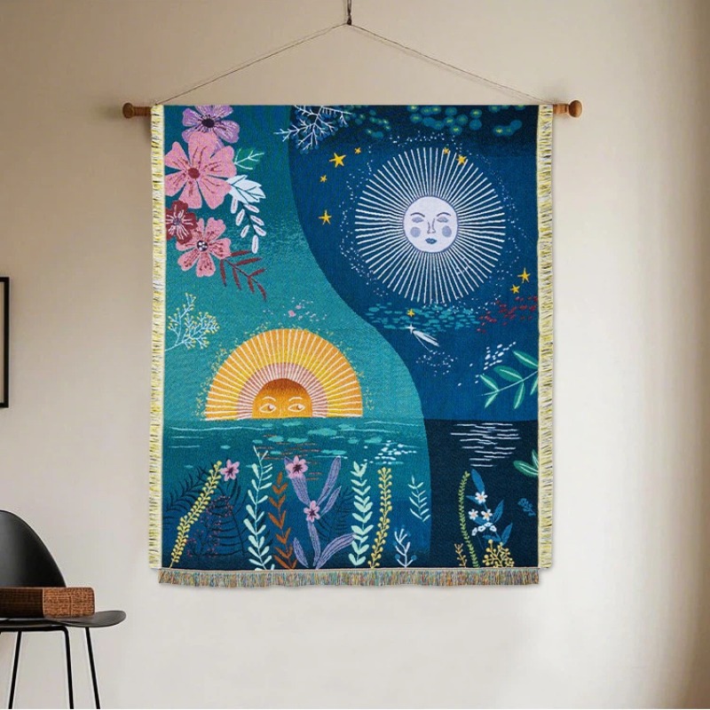 Tapisserie murale tissée solei - Boho Throw Blanket Fringe avis et prix