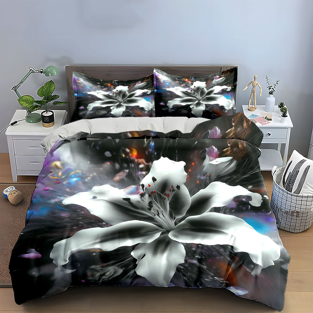 Parure de lit 3 pièces motif f - Aesthetic Floral Duvet Cover avis et prix