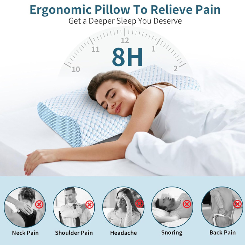 Oreiller orthopédique à rebond - Anti Snore Contour Pillow avis et prix