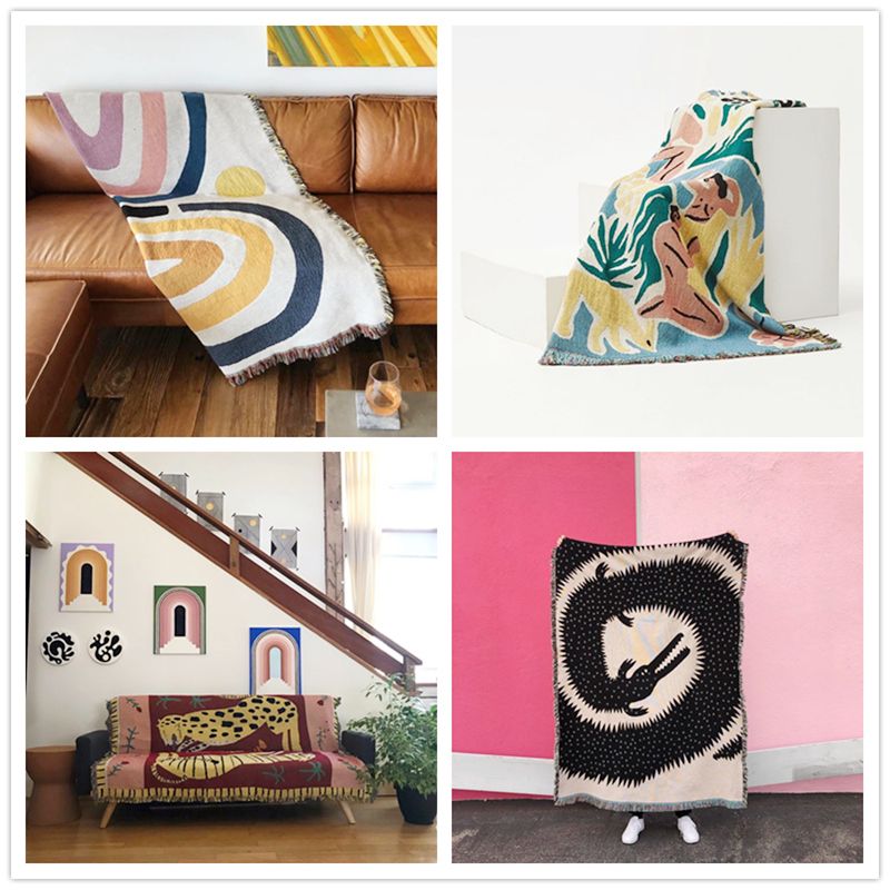 Couverture décorative rose pas - Boho Throw Blanket Fringe avis et prix