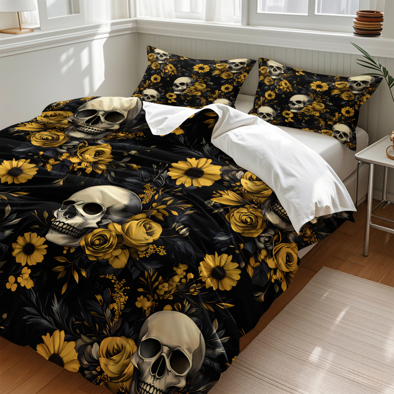 Parure de lit gothique Hallowe - Aesthetic Floral Duvet Cover avis et prix
