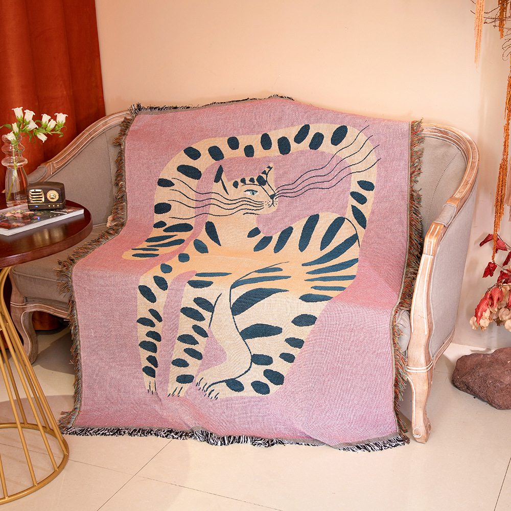 Couverture décorative jacquard - Boho Throw Blanket Fringe avis et prix
