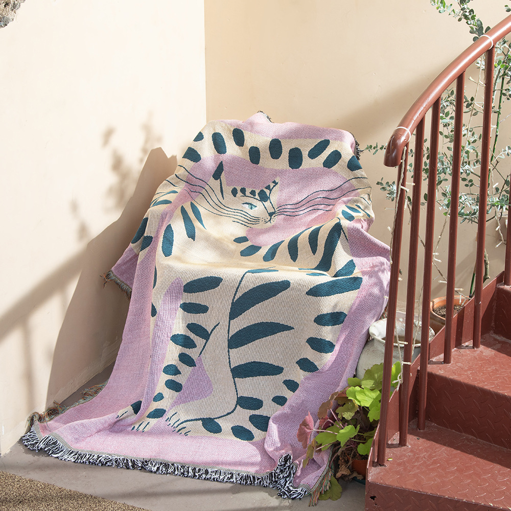 Couverture décorative jacquard - Boho Throw Blanket Fringe avis et prix