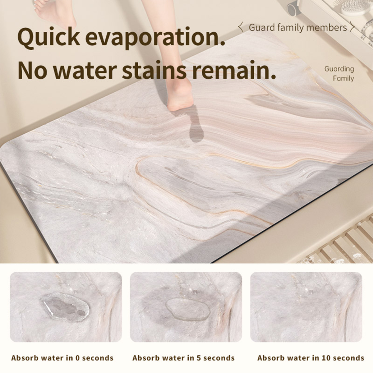 Tapis de bain en terre de diat - Quick Dry Diatomite Bath Mat avis et prix