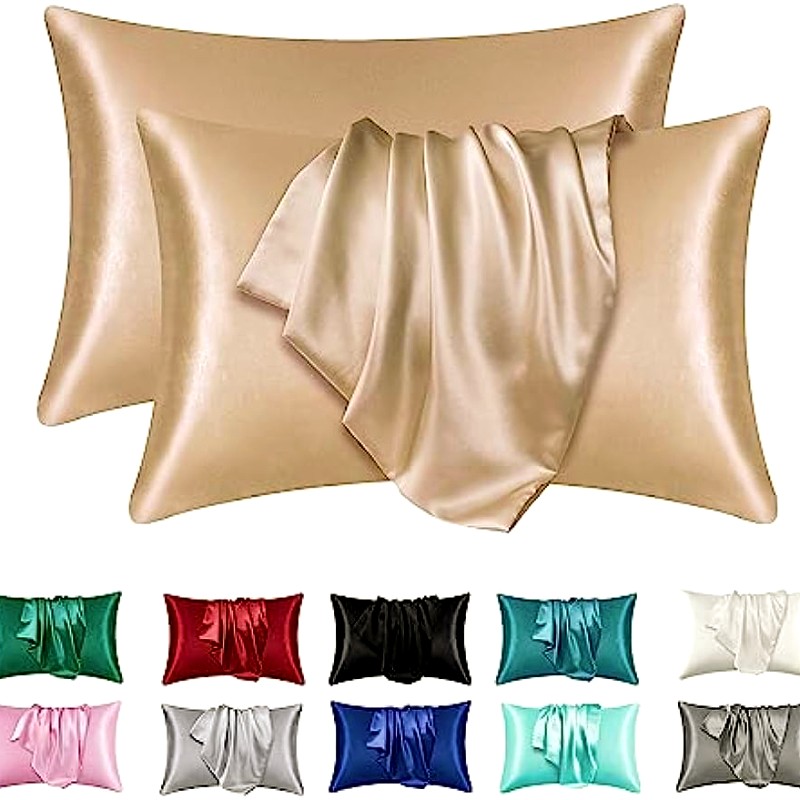 Lot de 2 taies d'oreiller en s - Satin Silk Pillowcase Hair Skin avis et prix