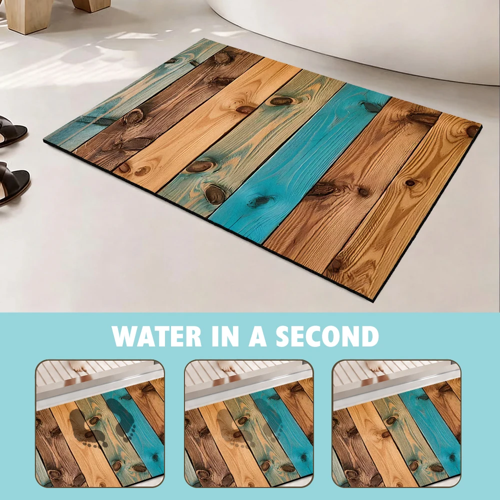 Tapis de bain en bois recyclé  - Quick Dry Diatomite Bath Mat avis et prix